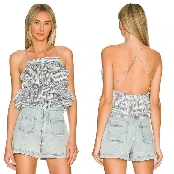 Anthropologie Magali Pascal Layered Ruffle Tank Size 10 NWT $295 - Picture 12 of 15